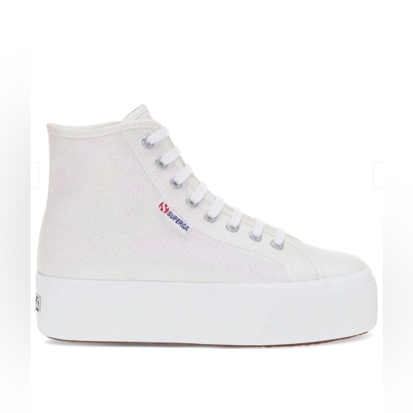 NWT 2708 HIGH TOP LAMÉ SNEAKERS - Picture 1 of 6